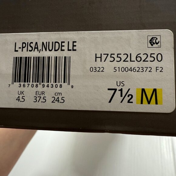 Franco Sarto L-Pisa Nude Leather Block Heel Pumps Women’s 7.5M Comfort Chic - Picture 11 of 11